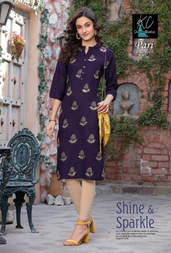 KC Pari 4 Rayon Fancy Embroidery Kurti 